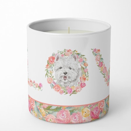 Carolines Treasures 3.75 x 3.25 in. Unisex Westie No.1 Love 10 oz Decorative Soy Candle WDK4515CDL